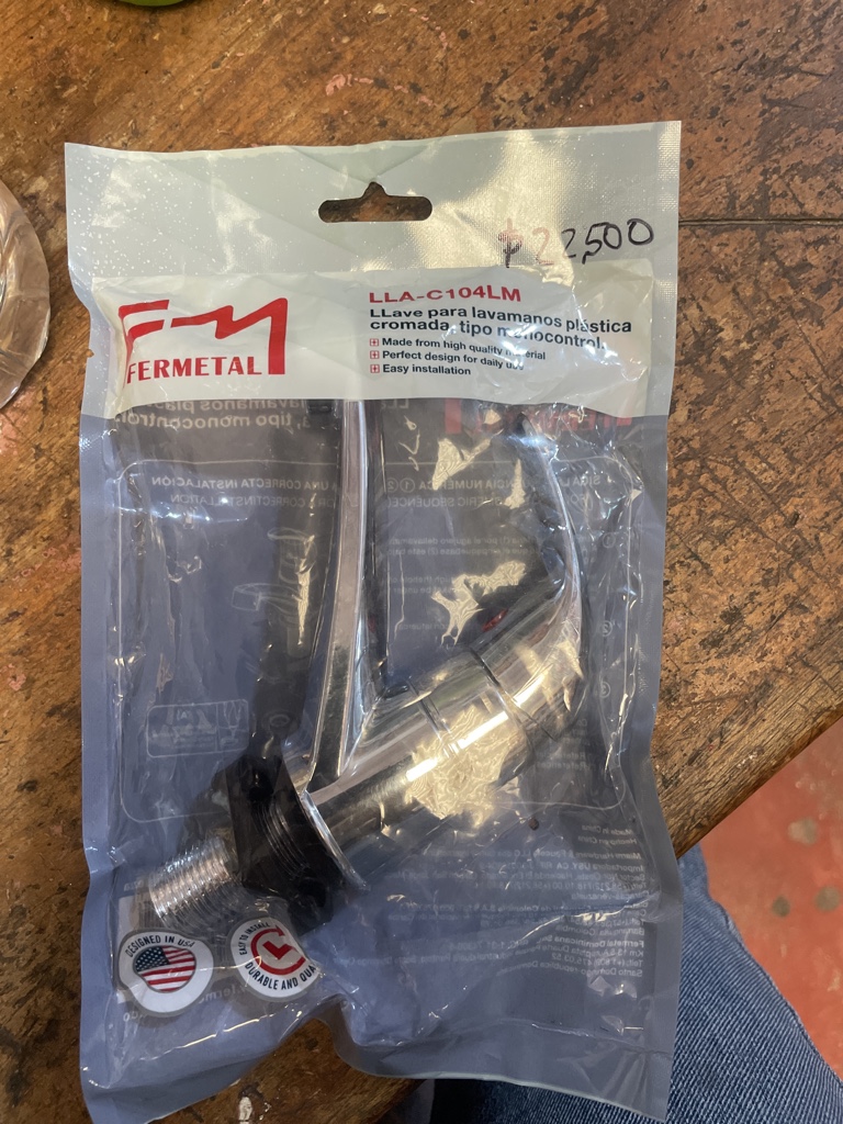 Fermetal llave cromada tipo monocontrol