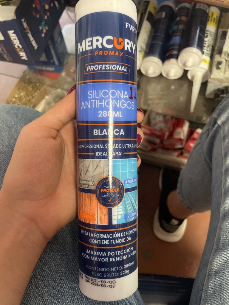 Mercury Promax silicona blanca 280ml