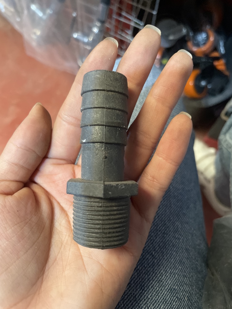 Adaptador Macho manguera negro