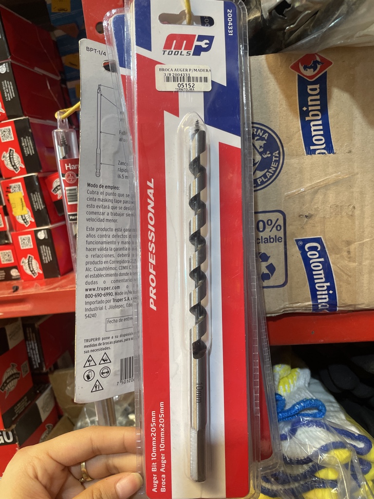Broca Auger madera 3/8