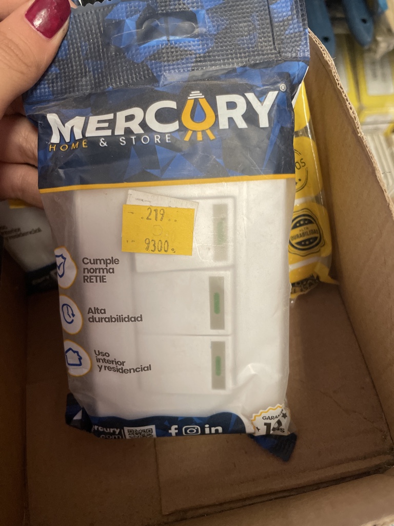 Mercury triple Switch blanco