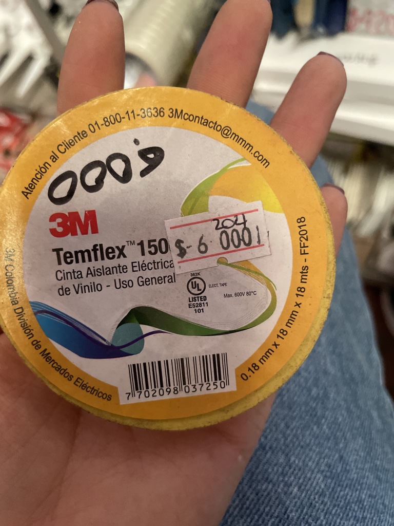 3M Temflex 150 cinta aislante amarilla naranja