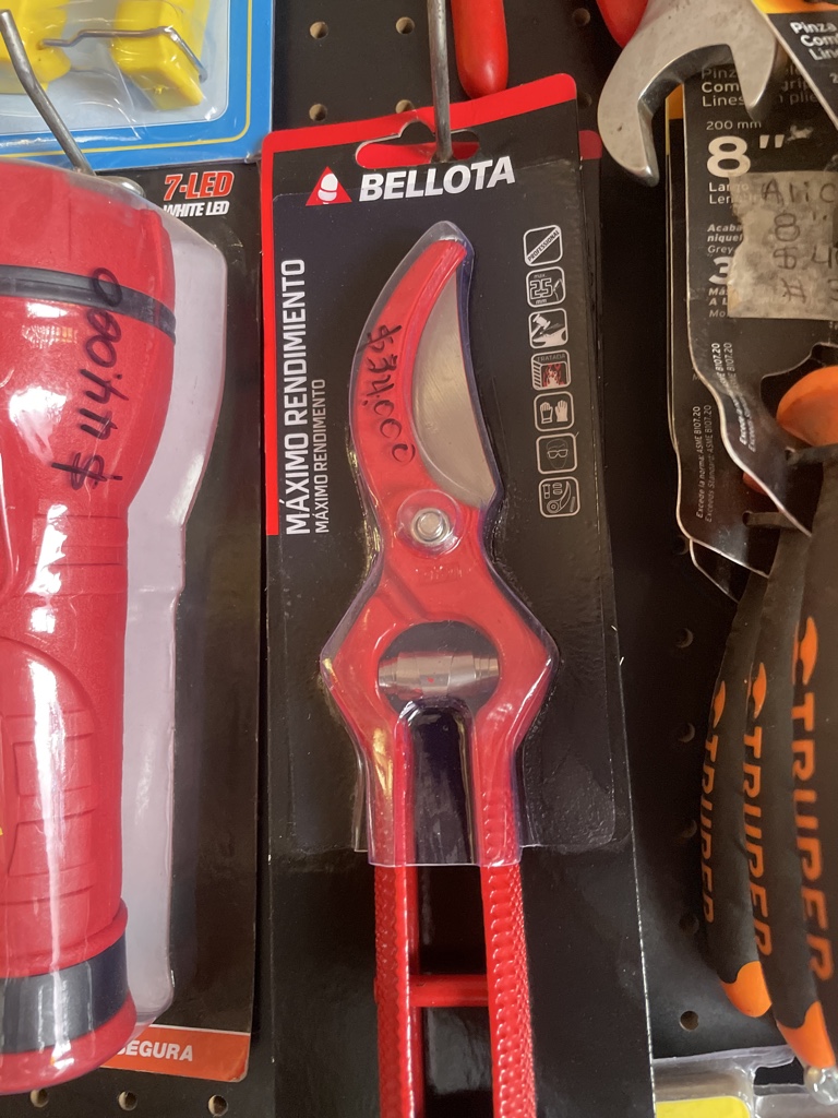Bellota tijera podar roja