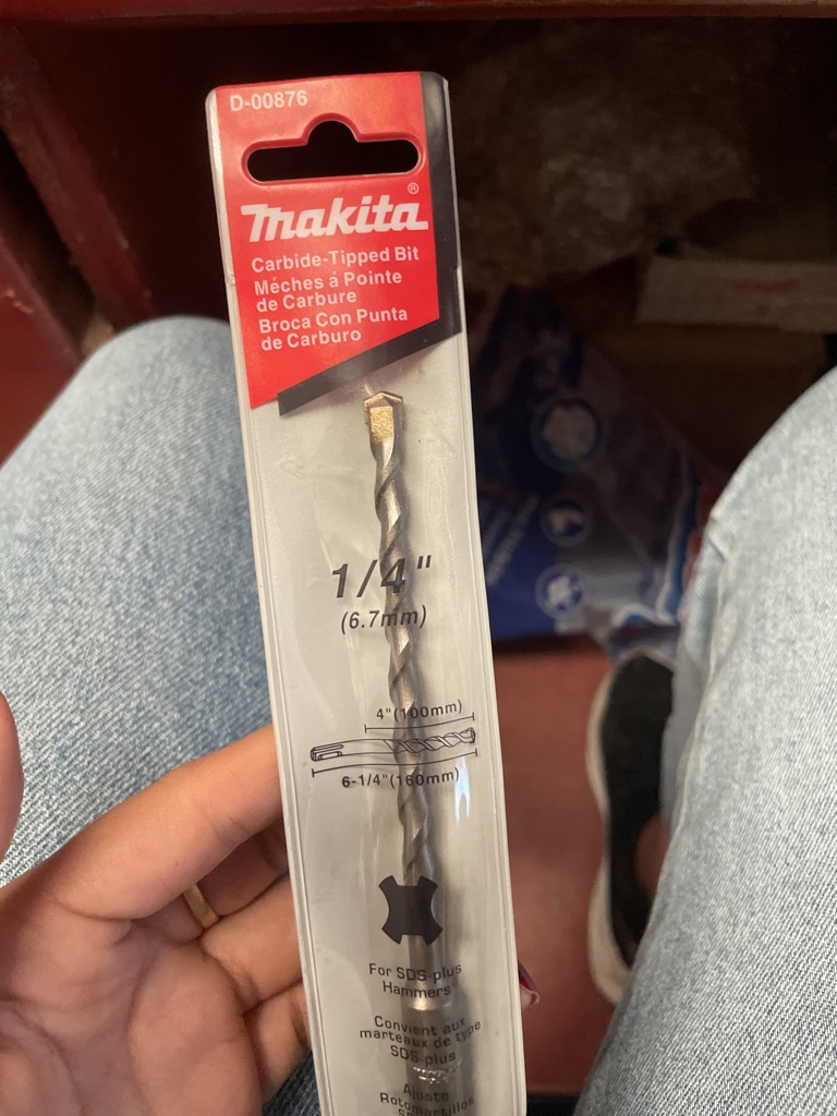 Makita broca muro 1/4"