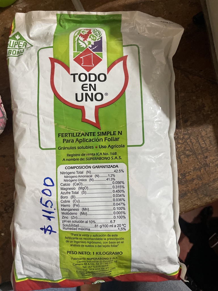 Todo en Uno fertilizante nitrogenado 1kg