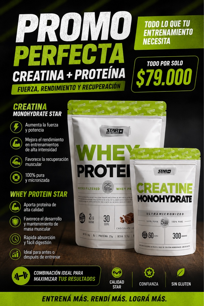 Creatina + proteína star