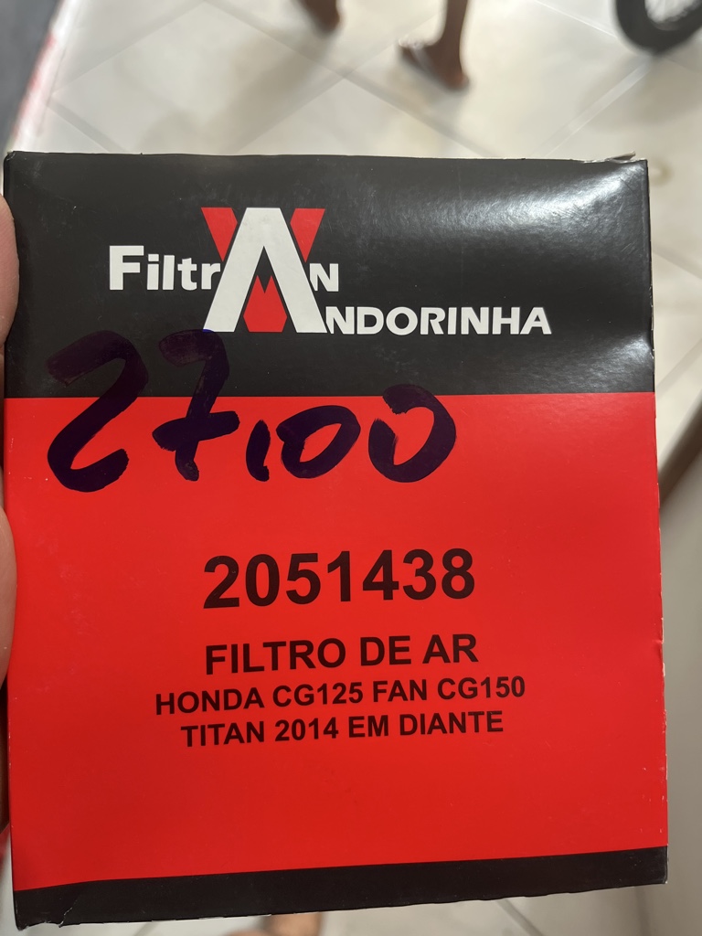 Filtro de ar fan 125 titan 2014 em diante