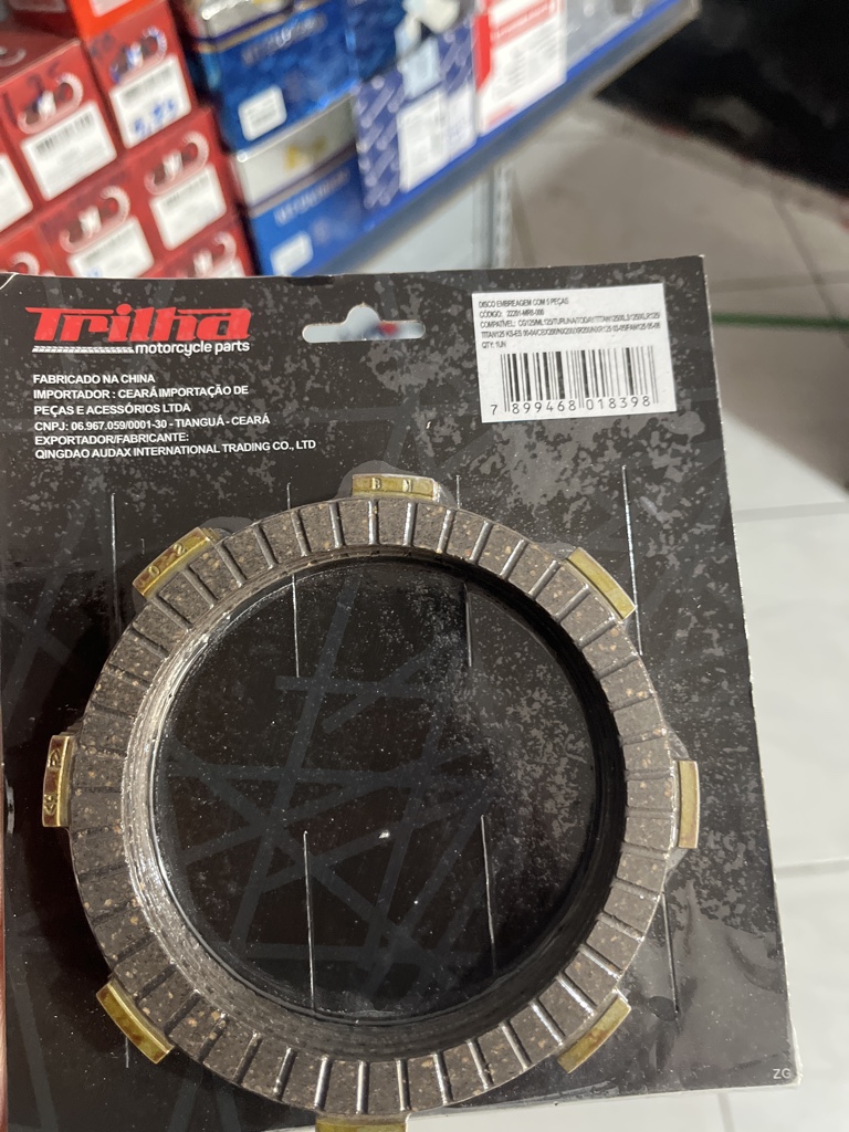 Disco de embreagem trilha fan 125 titan 125