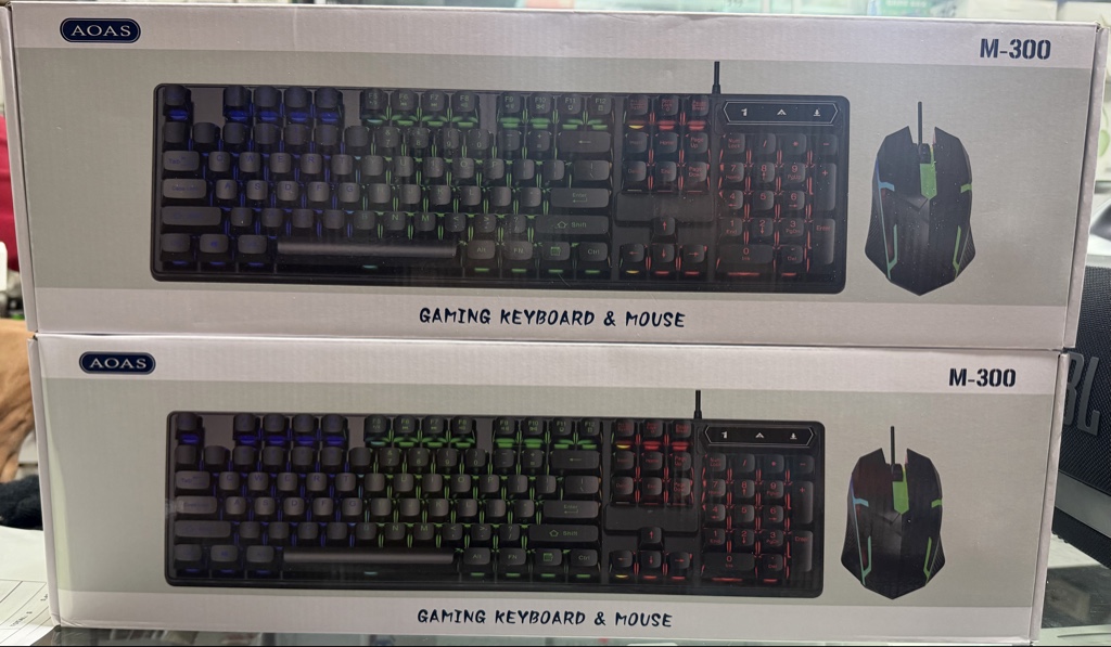AOAS M-300 teclado gamer y mouse