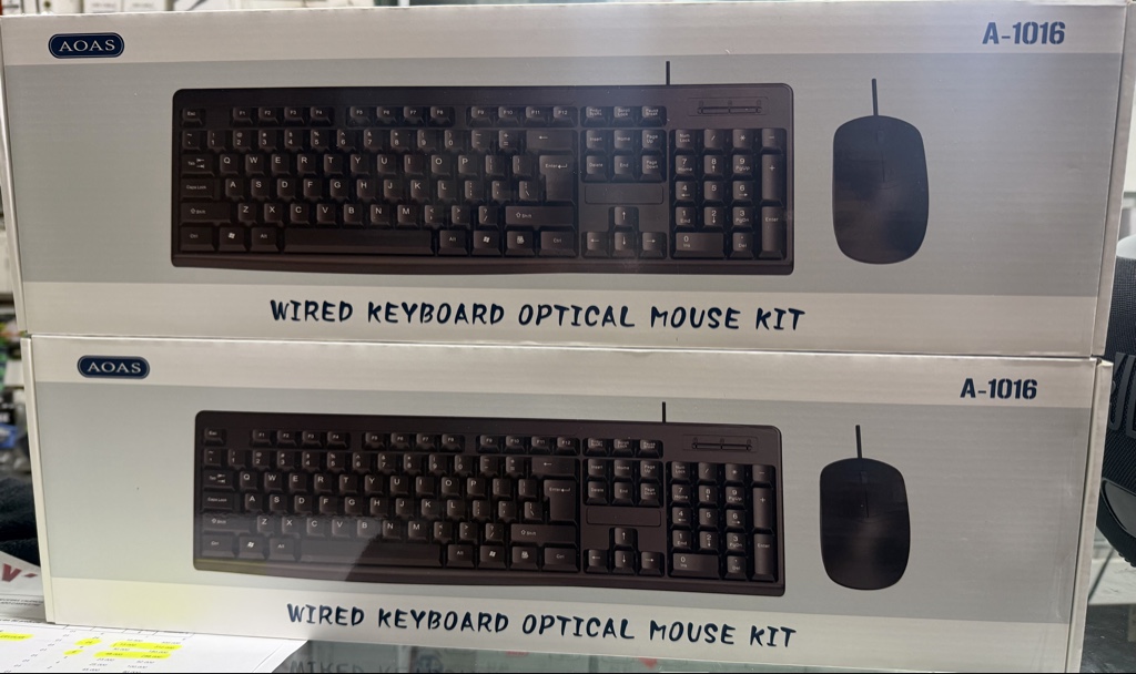 AOAS kit teclado y mouse negro