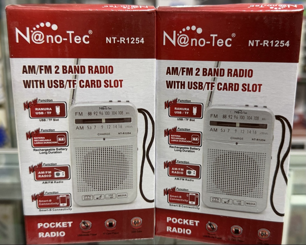 Nano-Tec radio portatil blanca