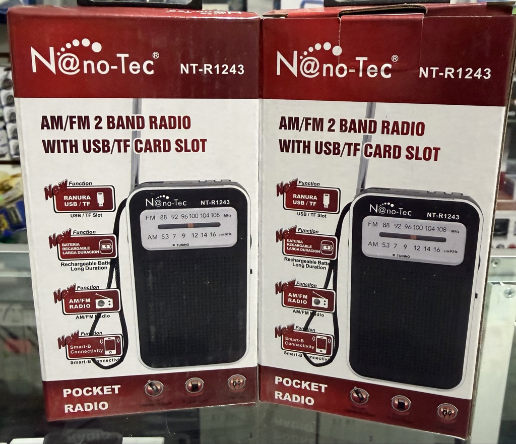 Nano-Tec radio portátil negra NT-R1243