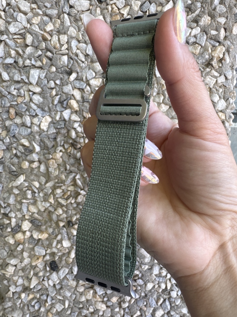 Correa de tela con gancho verde menta