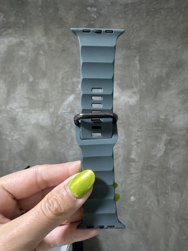 Correa verde de silicon con hebilla