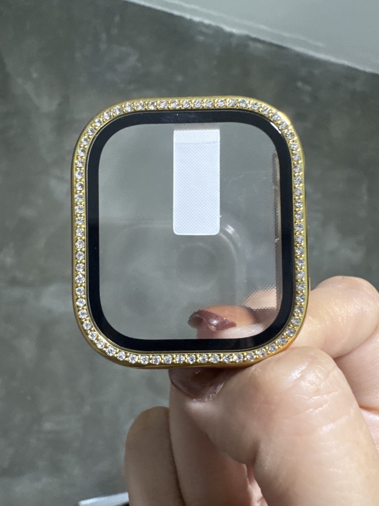 Bumper de brillos con pantalla dorado