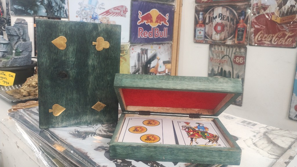 Caja baraja verde