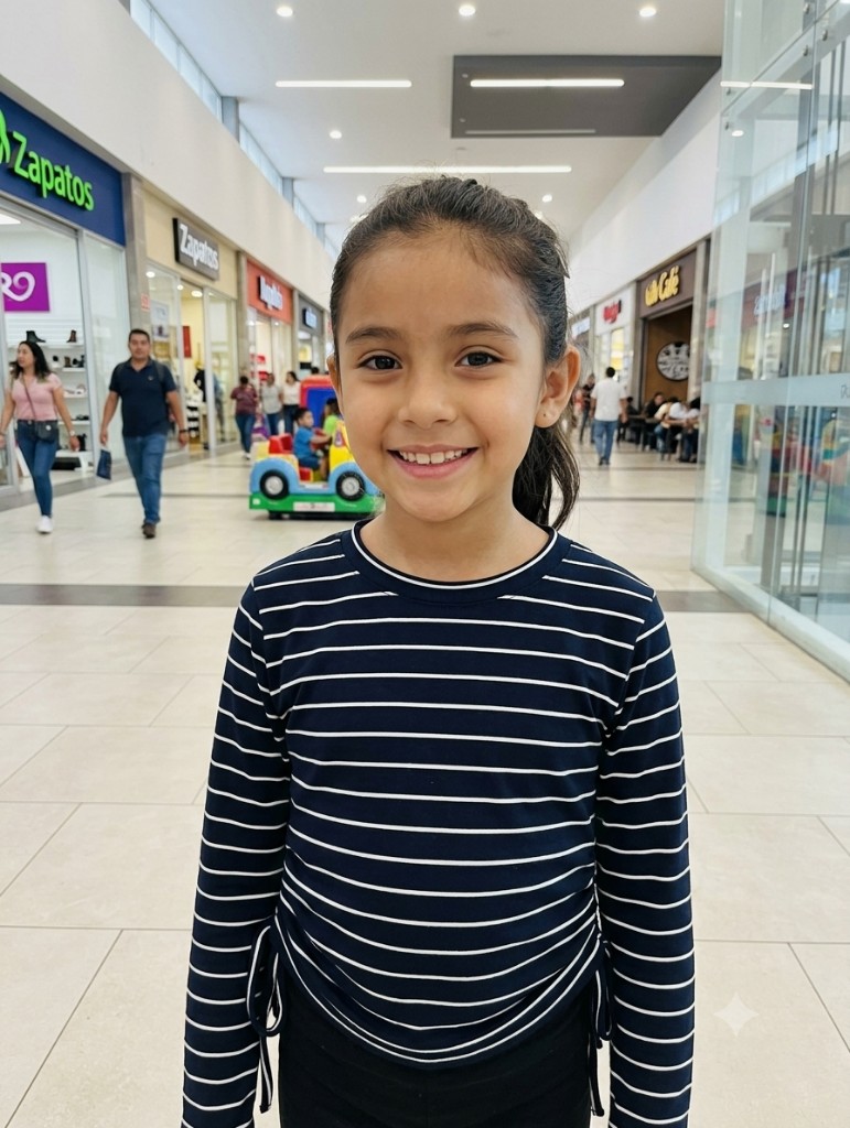 Camiseta infantil azul rayas