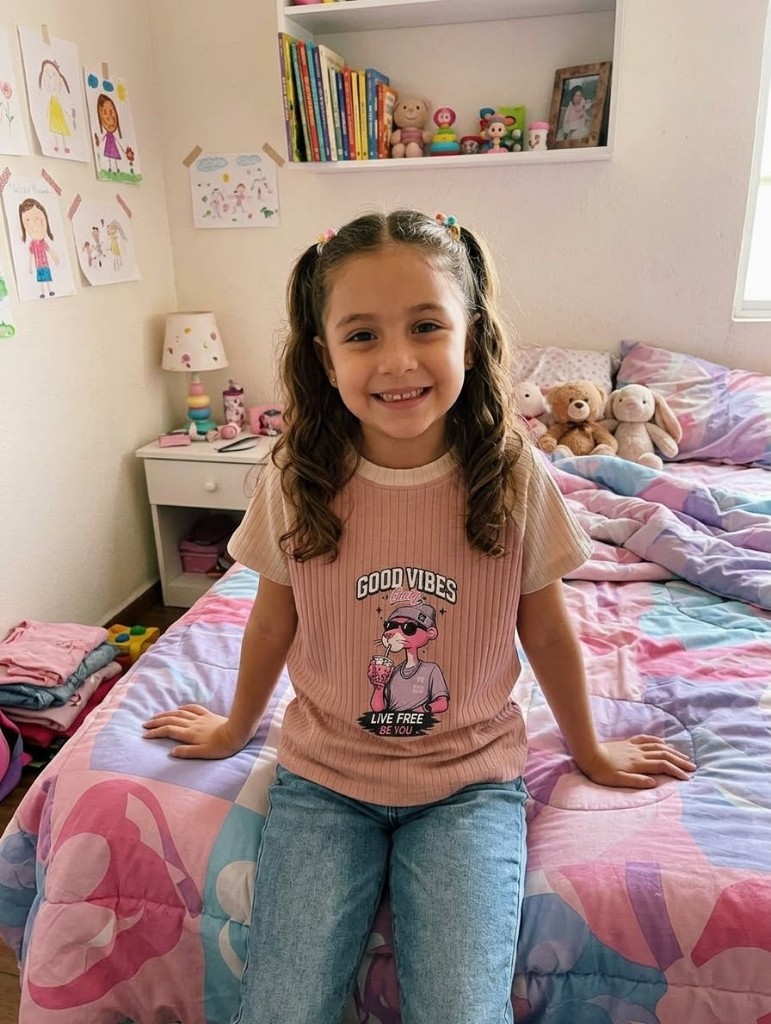 Camiseta rosa Good Vibes