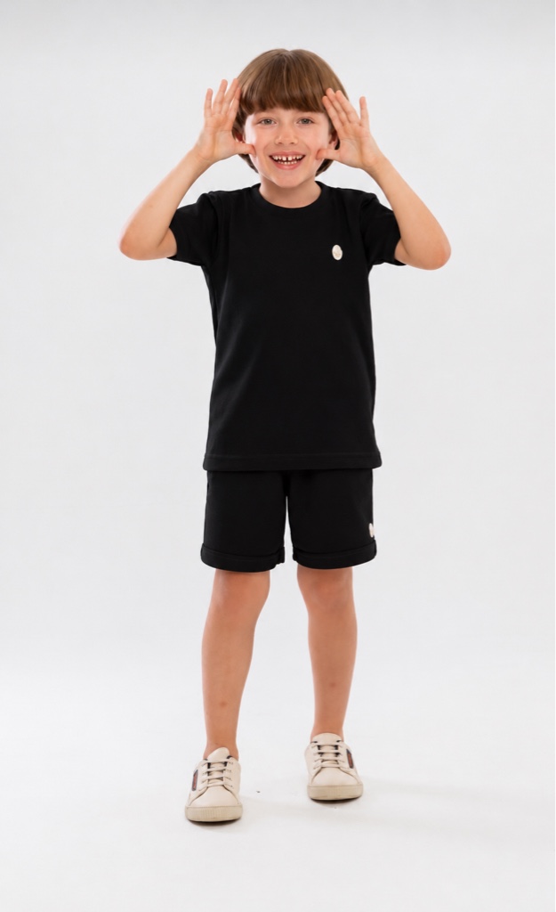 Conjunto texturizado picolé preto