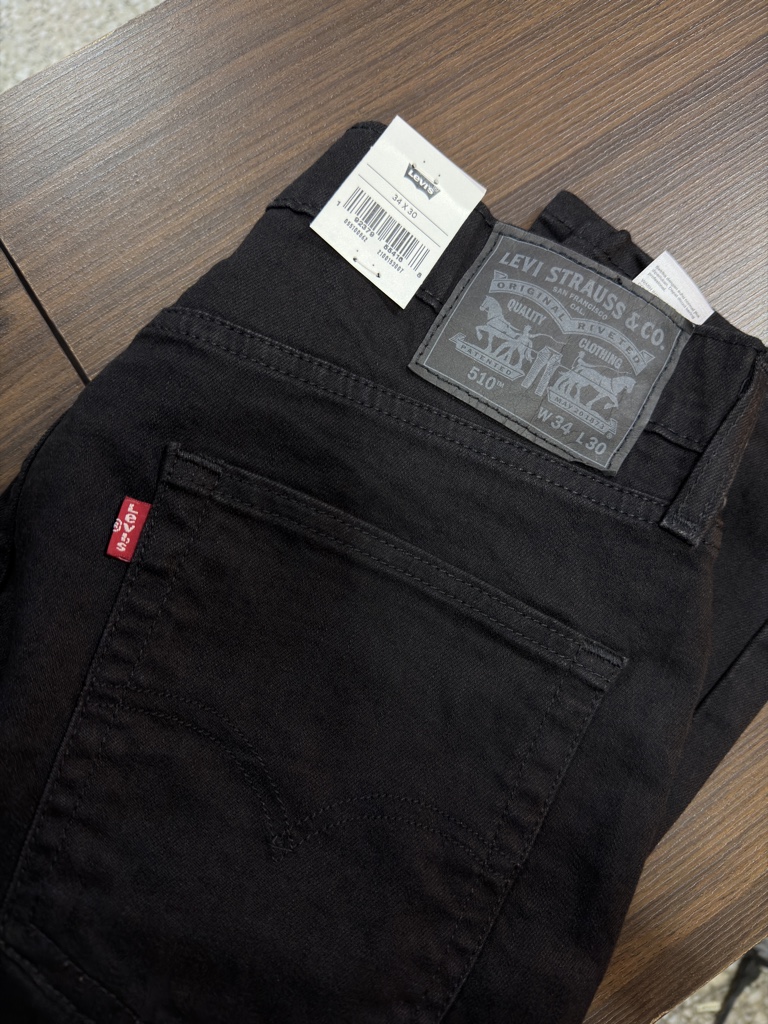 Levi's 510 negro pantalón 34x30