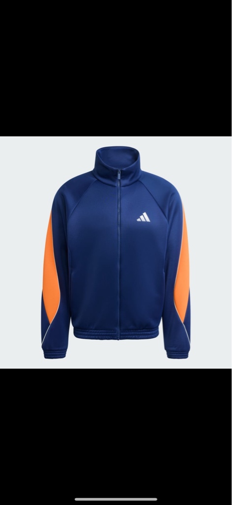 Adidas azul con naranja sudadera L