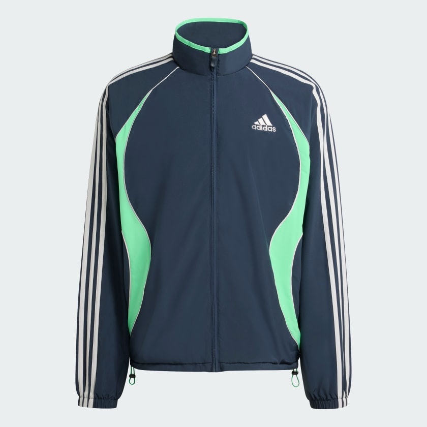 Adidas chumpa azul con verde S