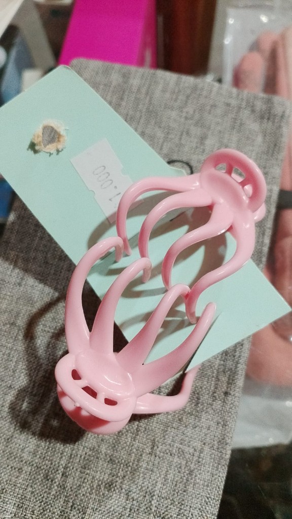 Pinza rosa para pelo