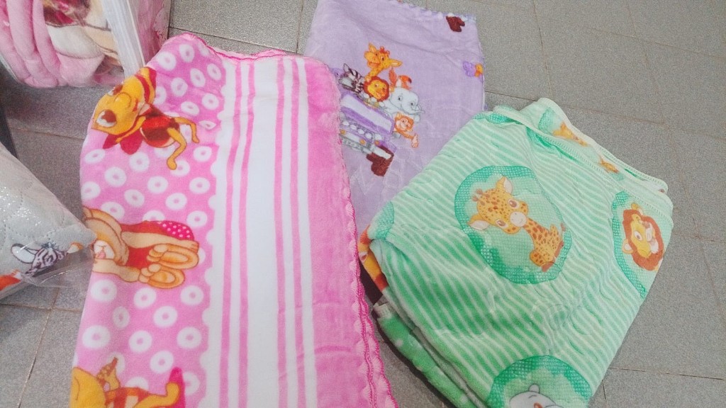 Manta infantil rosa
