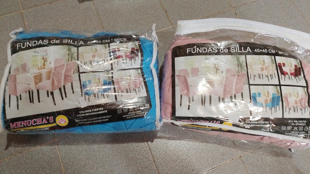 Menucha's funda silla azul