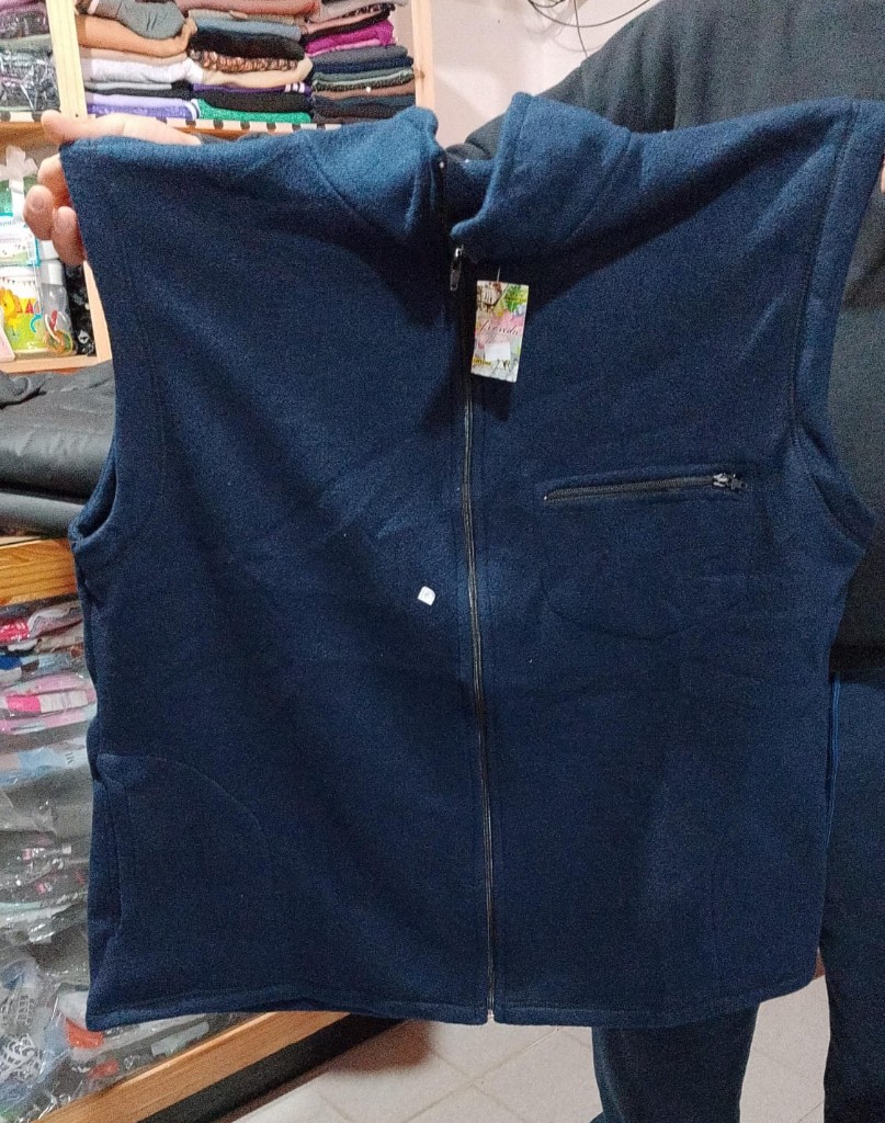 Chaleco azul marino con cierre