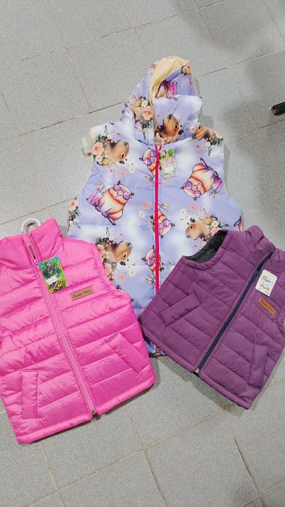 Chaleco acolchado rosa