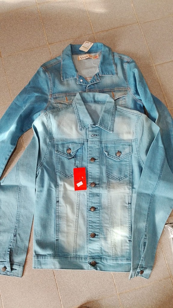 Campera de jean celeste