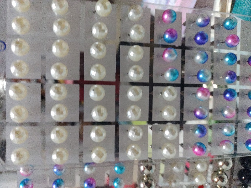 Aros perlados multicolor