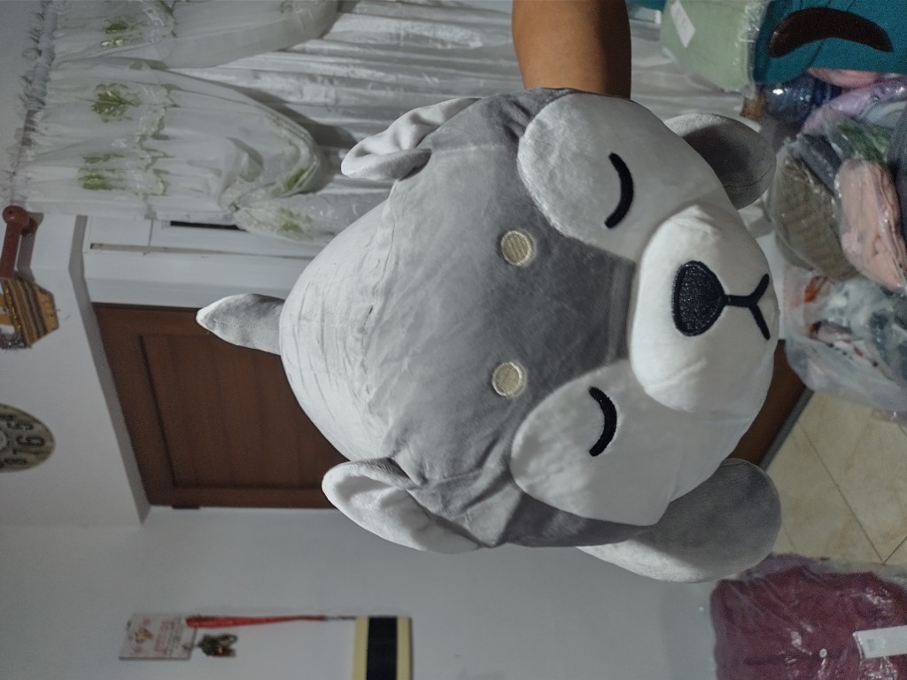 Almohadon perro gris