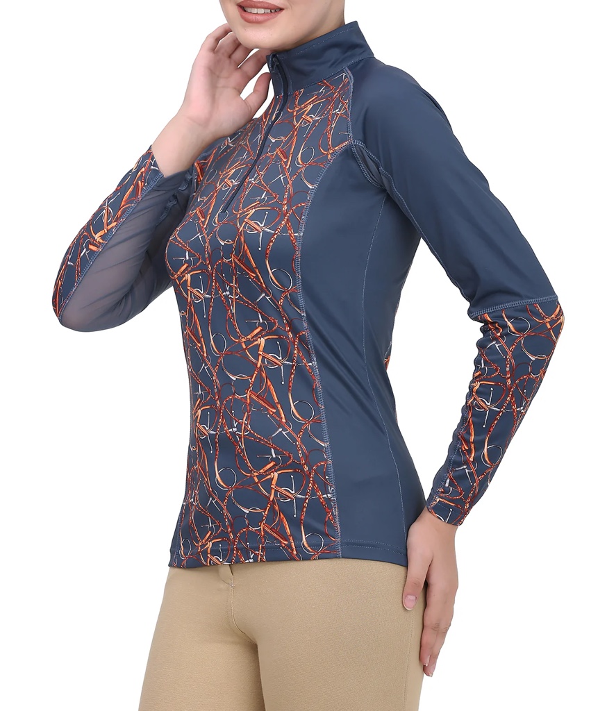 Camisa Dama EC Lila red Snaffle bits .  Navy