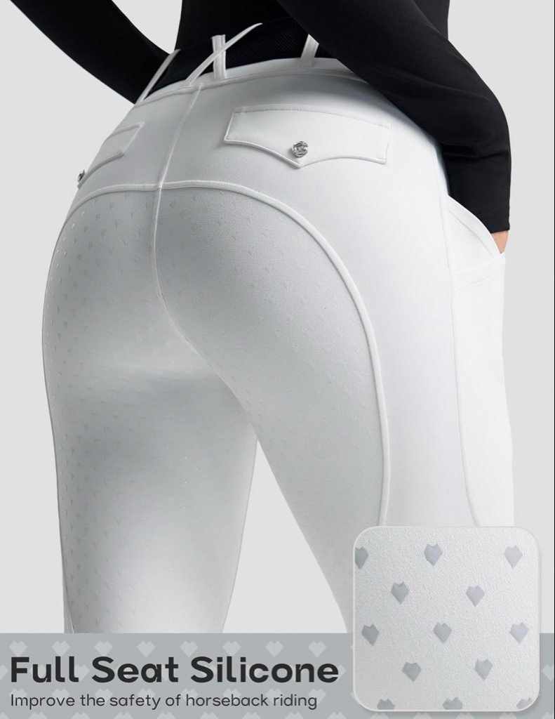 Pantalon Dama Fit  bolsillos.  Blanco