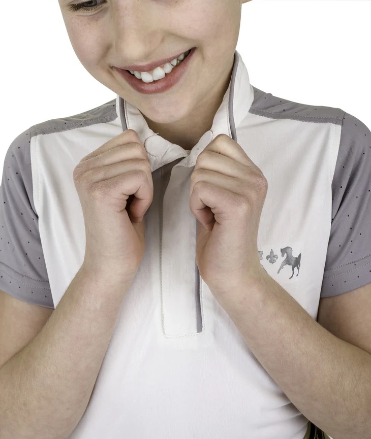 Camisa Dama EC Magda Equicool .  White Grey