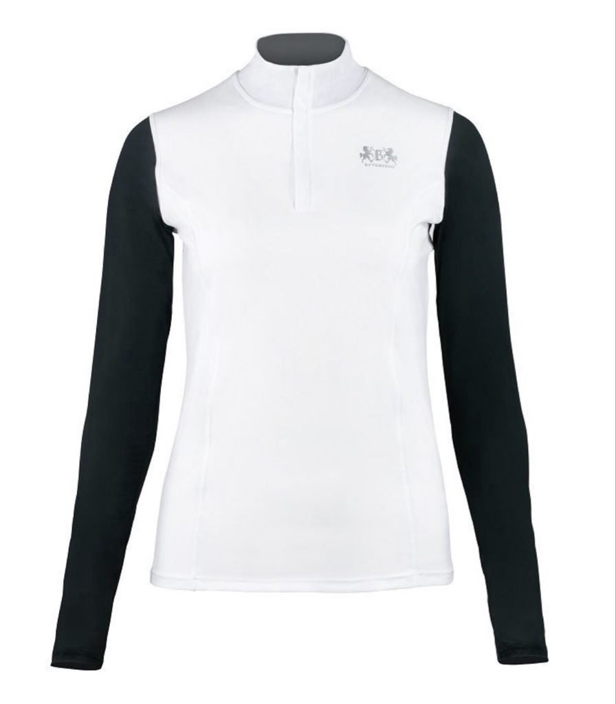 Camisa Dama Vertigo Iris . white Navy . Manga larga