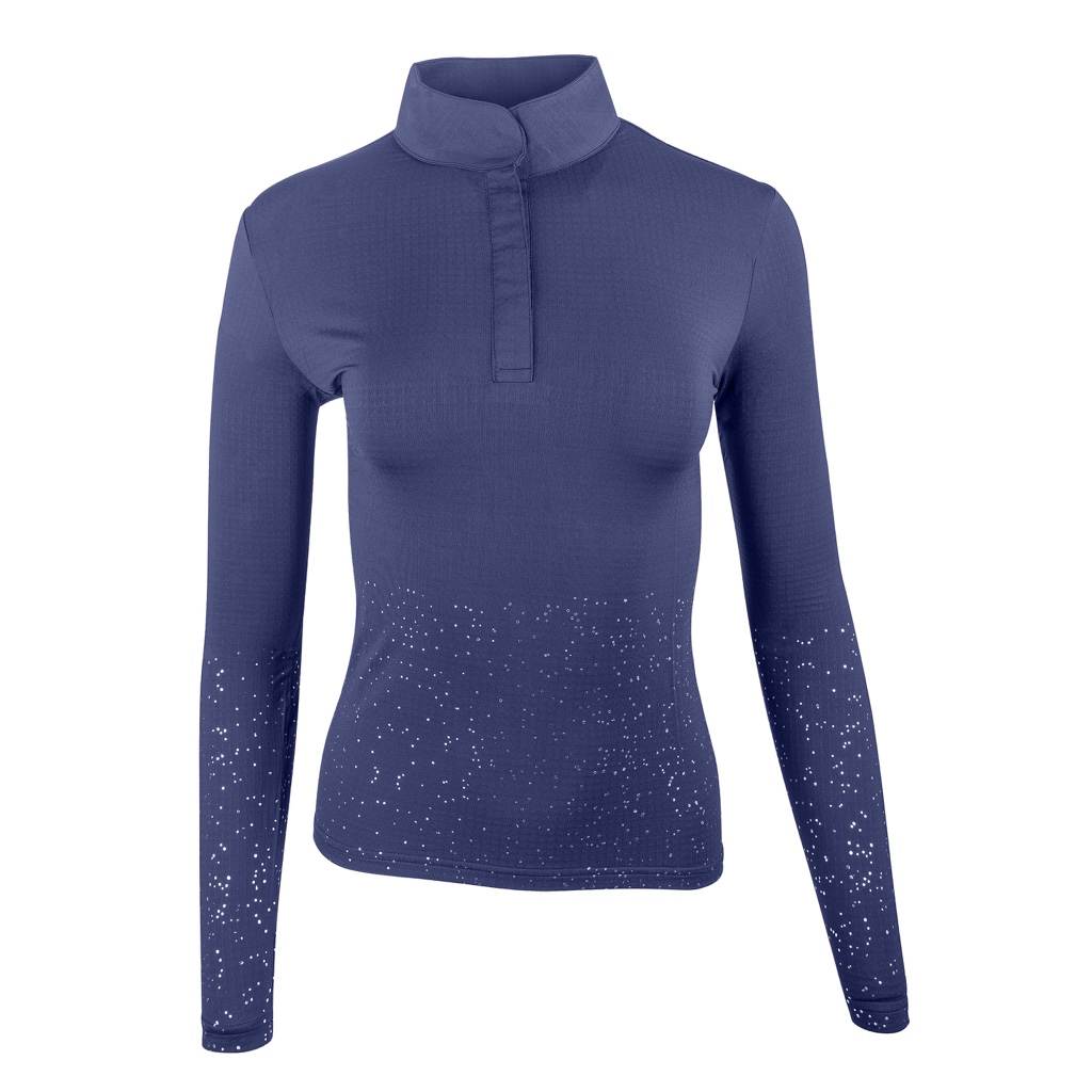 Camisa Dama Sparkle Romph . Azul marina . Manga larga
