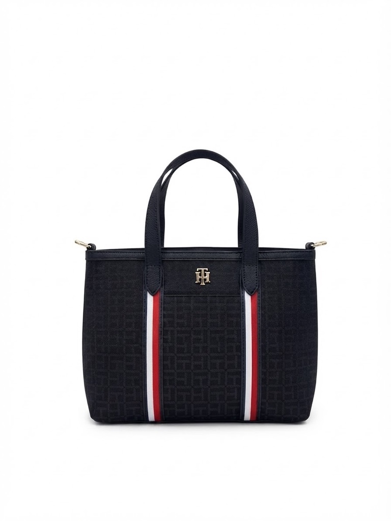 Bolso Mediano Tommy Hilfiger en Tela Negro