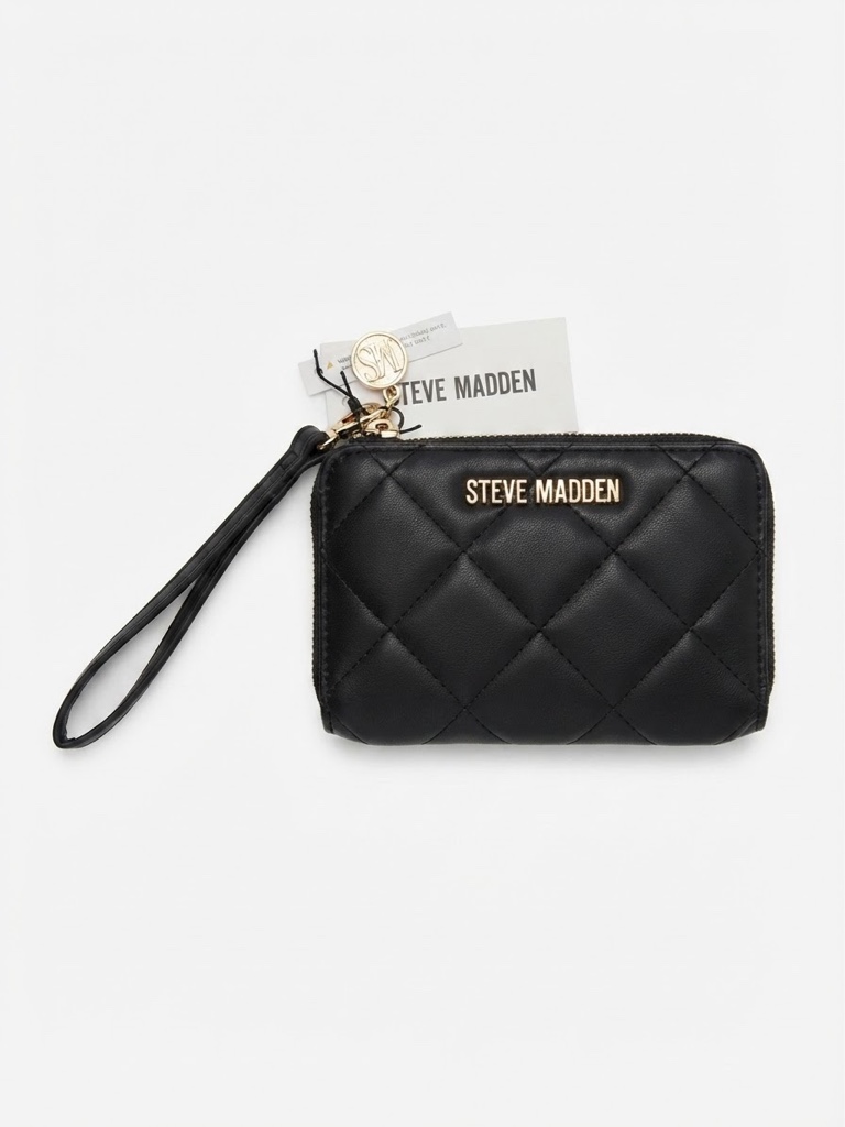 Billetera Steve Madden Rombos Negra