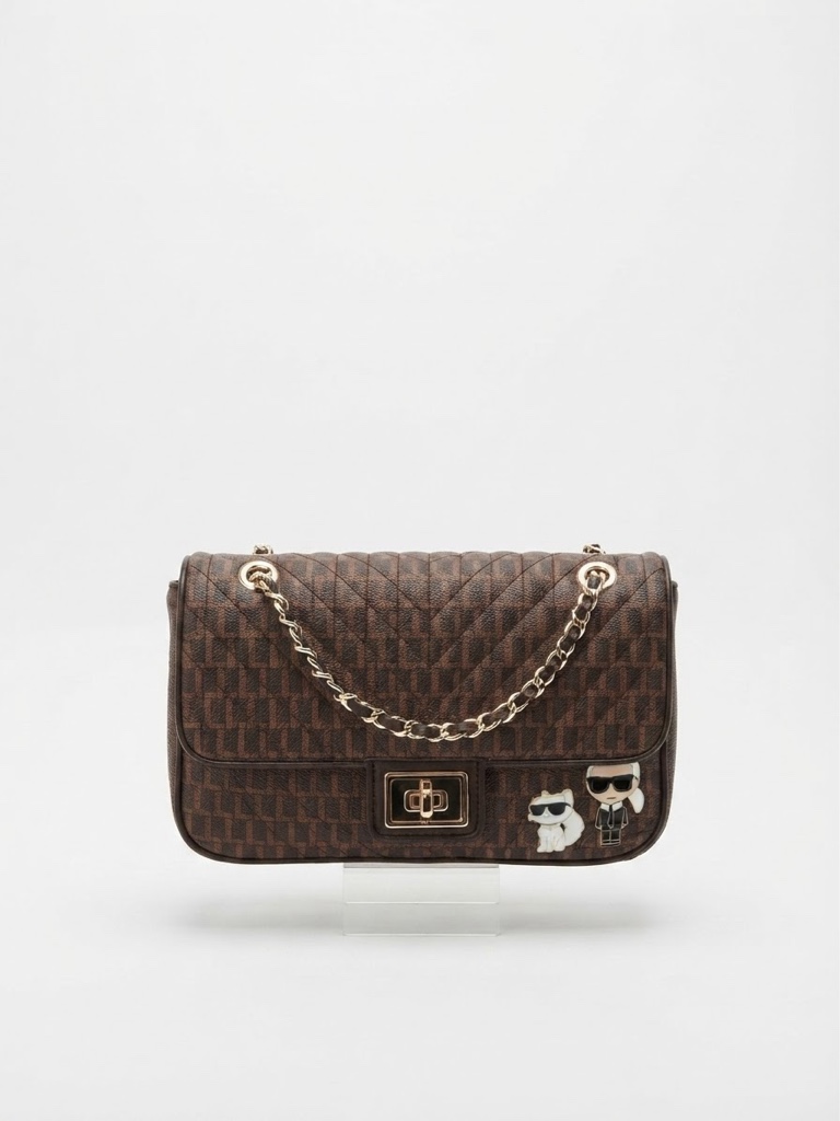 Bolso Pequeño KARL LAGERFELD Café Con Negro