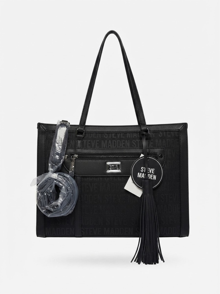 Bolso Tote Bag Steve Madden 2 en 1 Negro