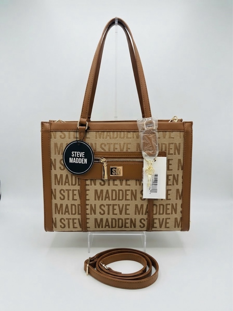 Bolso Tote Bag Steve Madden 2 en 1 Cafe