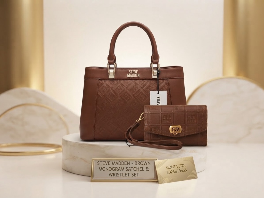 Set Steve Madden (Bolso + Billetera) Café