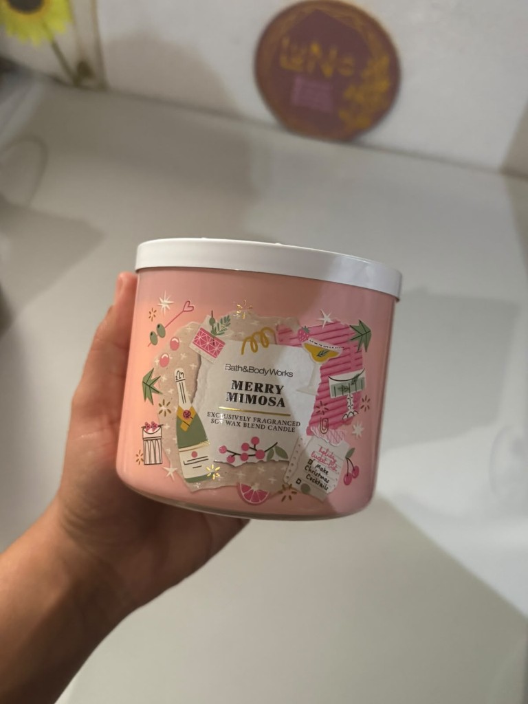 Bath & Body Works Merry Mimosa vela rosa