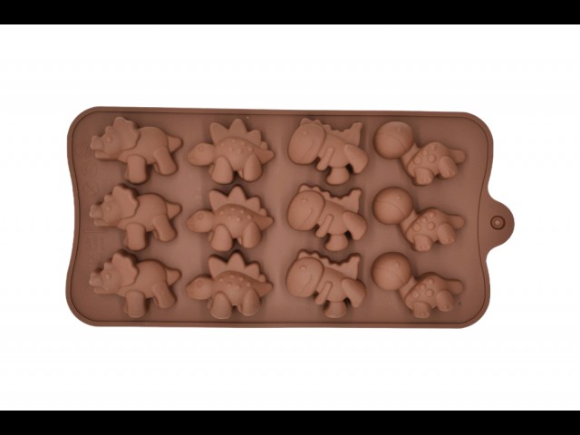 Molde de silicona para chocolate 21 x 10 cm dinosaurio