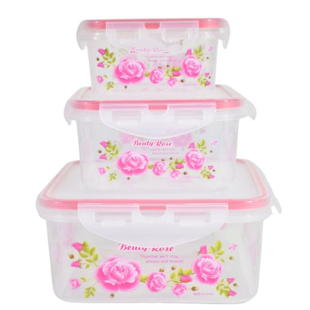 Taper herméticos x2 rosa 700ml/300ml/150ml