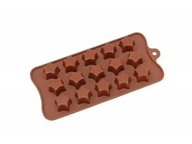Molde de silicona estrellas para chocolate 21 x 10 cm