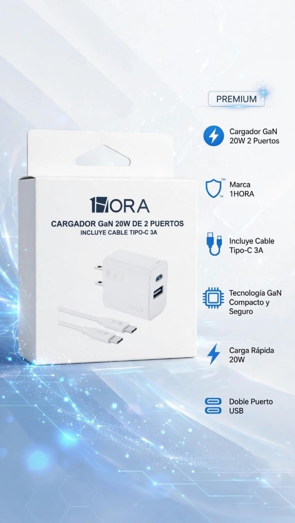 Cargador 1h.gan20w